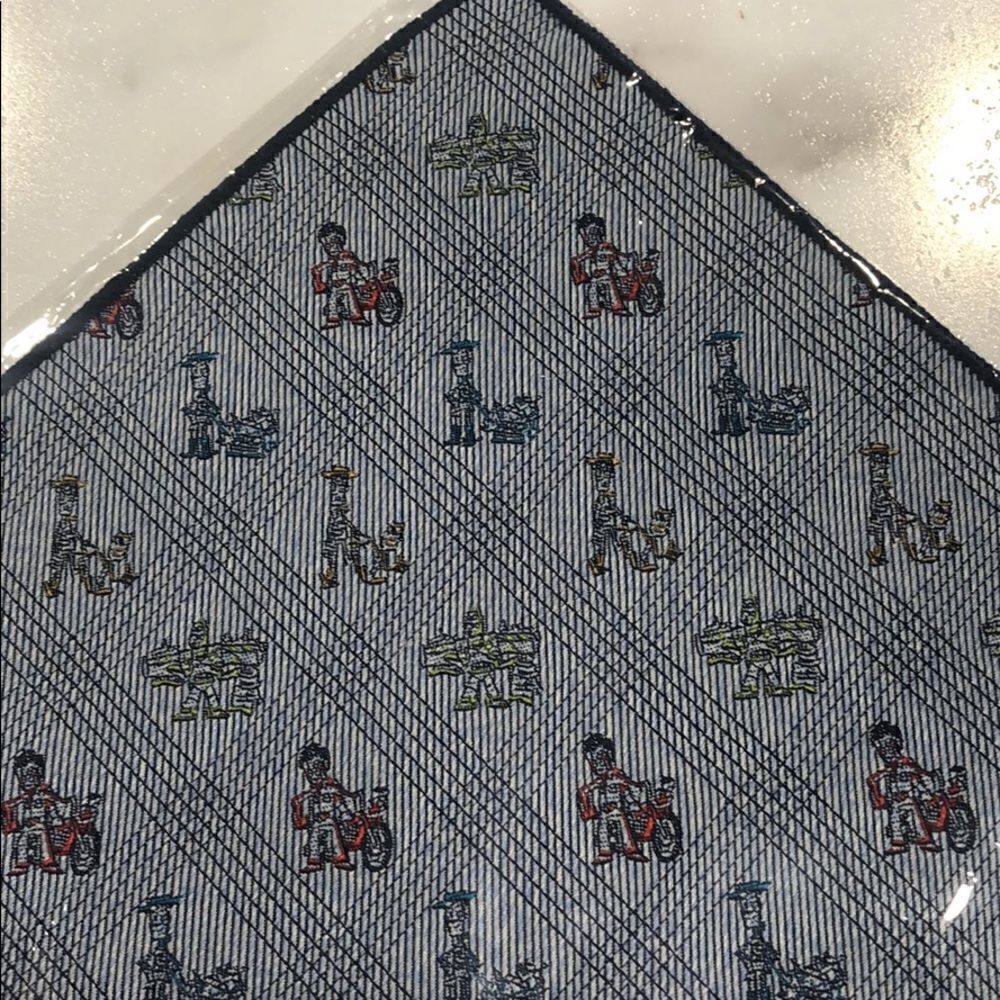 Disney 100% Silk Pocket Square 11 in. New